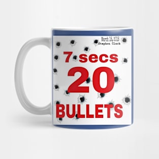 7 Secs 20 Bullets - March 18, 2018 - Stephon Clark - Back Mug